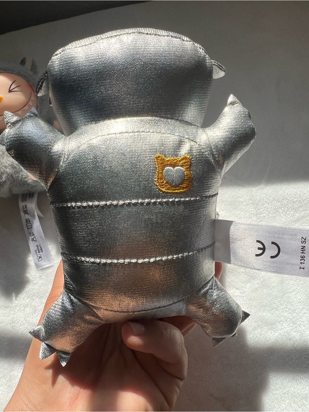 2 Labubu Plush Gray Bunny Monster Doll — Soft Cuddly Kids Toy - Picture 17 of 17